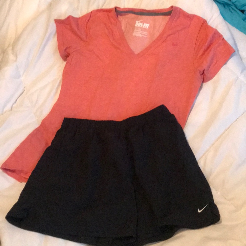 BUNDLE! Nike shorts and Nike dri-fit v-neck